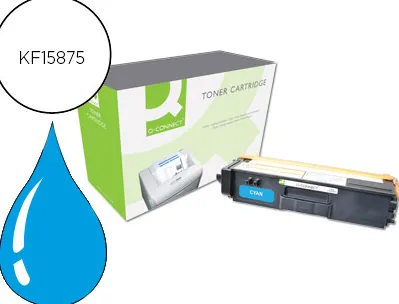 Toner laser q-connect compatible imprimantes brother tn325c couleur cyan 3500p