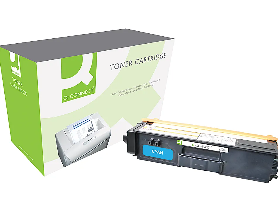 Toner laser q-connect compatible imprimantes brother tn325c couleur cyan 3500p