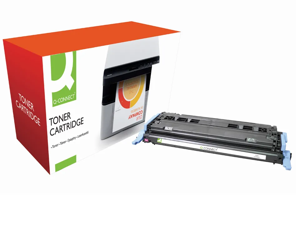 Toner laser q-connect compatible imprimantes hp q6003a couleur magenta 2000p