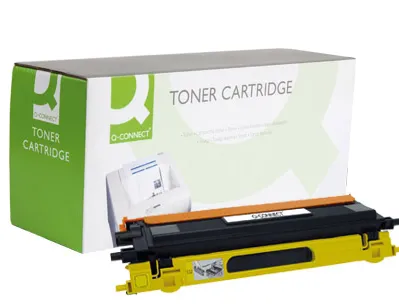 Toner laser q-connect compatible imprimantes brother tn135y couleur jaune haute capacité 4000p