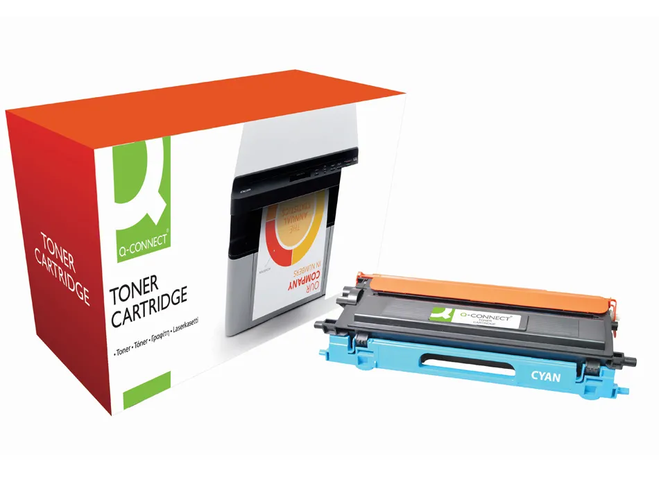 Toner laser q-connect compatible imprimantes brother tn135c couleur cyan haute capacité 4000p