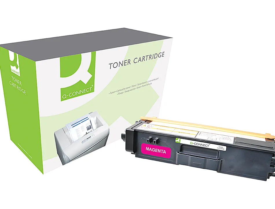Toner laser q-connect compatible imprimantes brother tn325m couleur magenta 3500p
