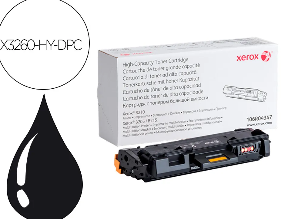 Toner laser xerox phaser 3260 high yield
