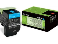 Toner lexmark 80c2hce couleur cyan 3000 pag