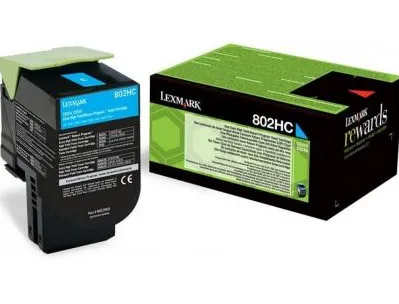 Toner lexmark 80c2hce couleur cyan 3000 pag