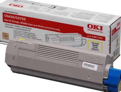 Toner oki c650 couleur jaune 2000 pag