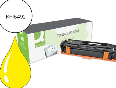 Toner q-connect compatible hp cf212a m251yqcn pour imprimantes color laserjet m251 series couleur jaune 1800p