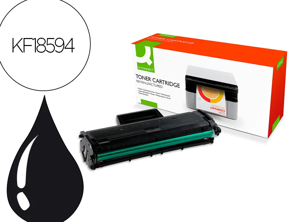 Toner q-connect compatible samsung mlt-d111s/l univ. xpress m2020, 2021, 2022, 2026, 2070, 2071 - 2000p (ec)