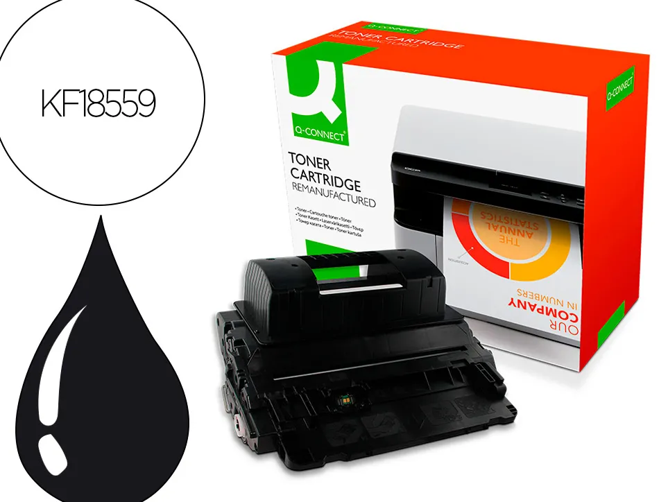 Toner q-connect compatible hp cf281x 81xqcn imprimantes laserjet enterprise m630 25000p noir