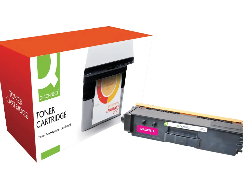 Toner q-connect compatible brother tn328m pour imprimantes hl4570cdw 4570cdwt dcp 9270cdn mfc 9970cdw magenta 6000p