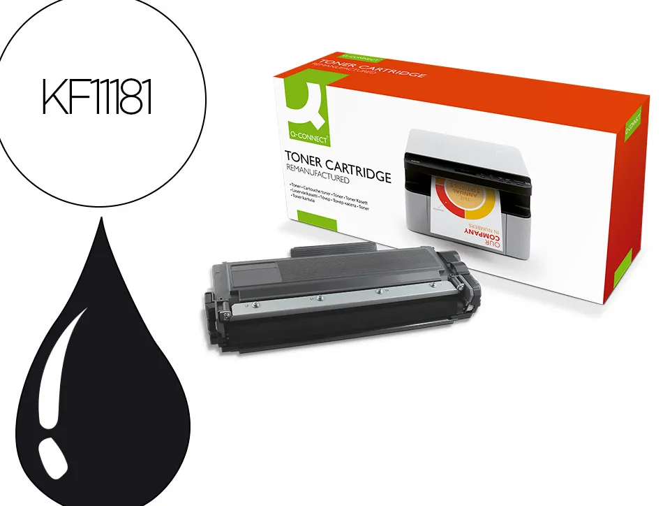 Toner q-connect compatible brother tn2410 hl-l2310/2350/2370/2375 1200p noir