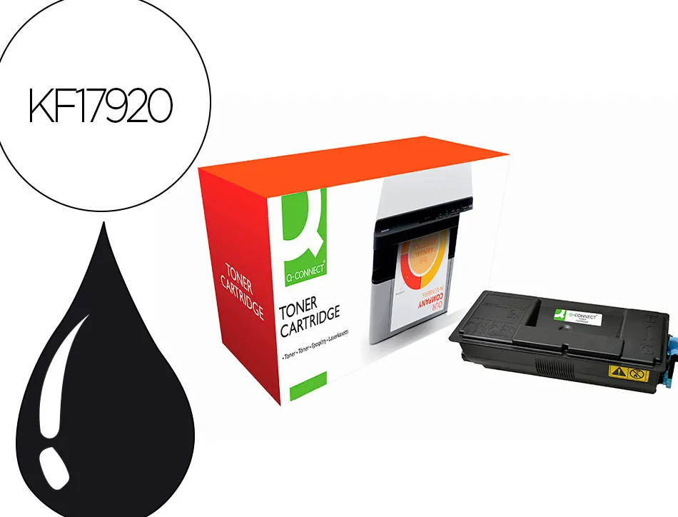 Toner q-connect compatible kyocera tk-3100 fs-2100, ecosys m3040, 3540 12500p noir