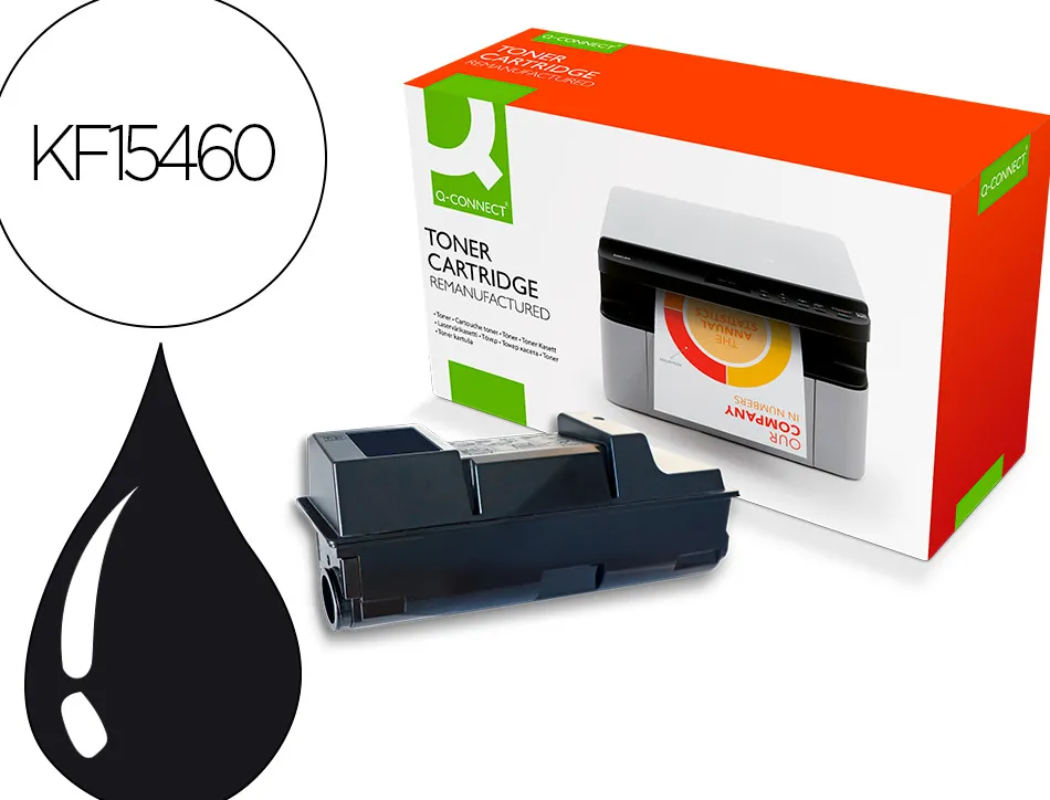 Toner q-connect compatible kyocera tk-350 fs 3920 15000p (hc) noir