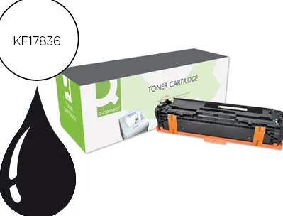 Toner q-connect compatible hp cf210a m251abqcn pour imprimantes color laserjet m251n 276n mf276nw noir 1600p