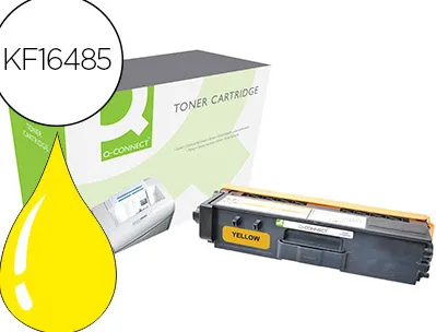 Toner q-connect compatible brother tn328y pour imprimantes hl4570cdw dcp9270cdn mfc 9970cdw jaune 6000p