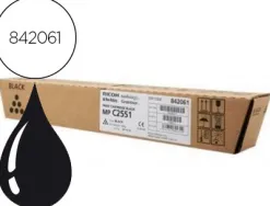 Toner ricoh laser 842061 841504 841587 pour mpc2551 2051 couleur noir 10000p
