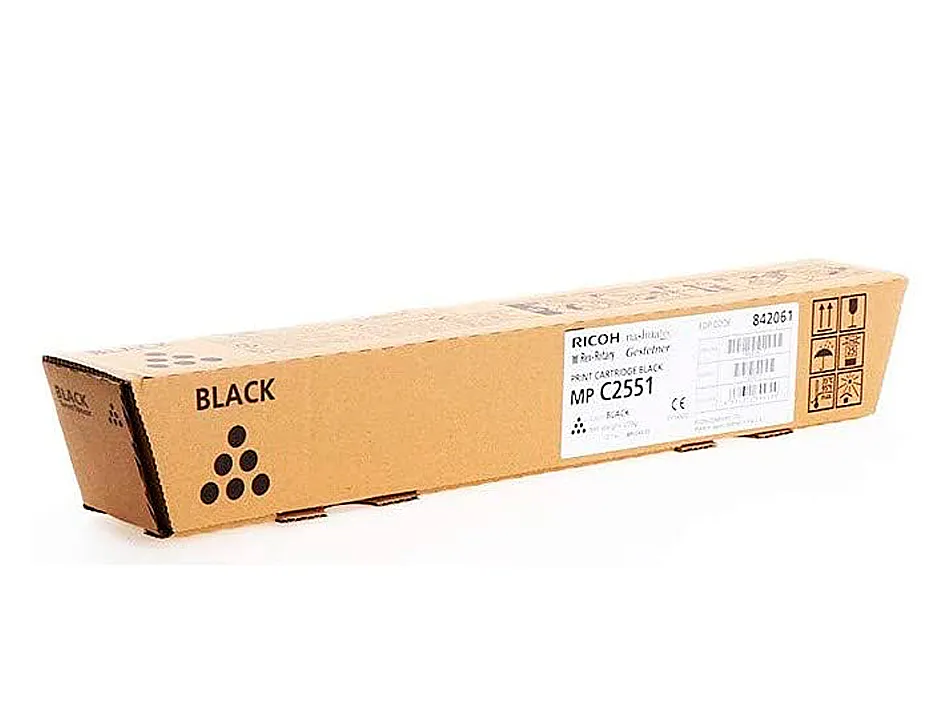 Toner ricoh laser 842061 841504 841587 pour mpc2551 2051 couleur noir 10000p