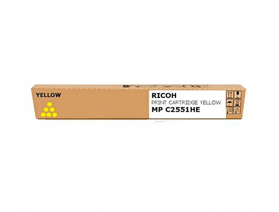 Toner ricoh laser 842062 841507 pour mpc2551 2051 couleur jaune 9500p