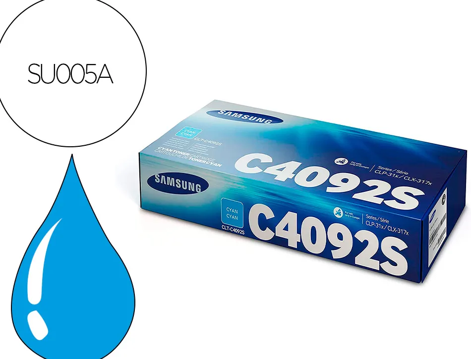 Toner samsung su005a multifonctions laser clt-c4092s couleur cyan 1000p