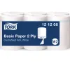 Tork papier d'essuyage basic pour distributeur à dévidage central blanc m2 lot de 6