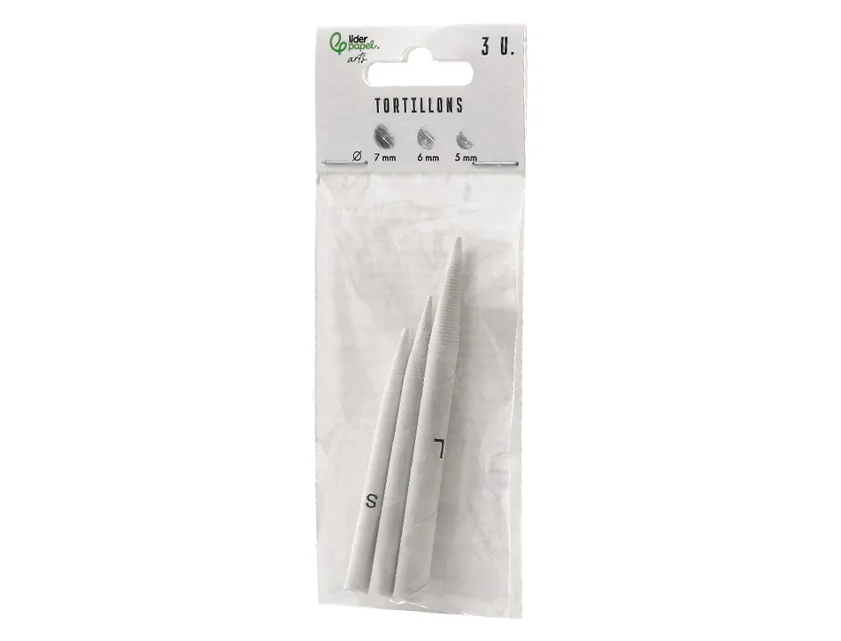 Tortillons liderpapel sachet de 3 unites diametres assortis