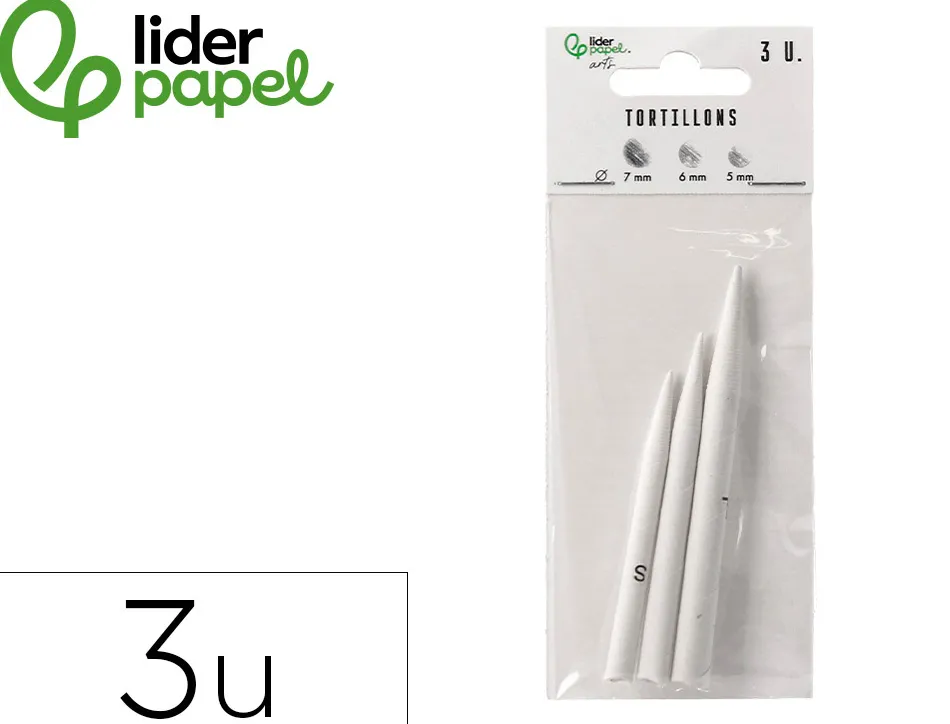 Tortillons liderpapel sachet de 3 unites diametres assortis