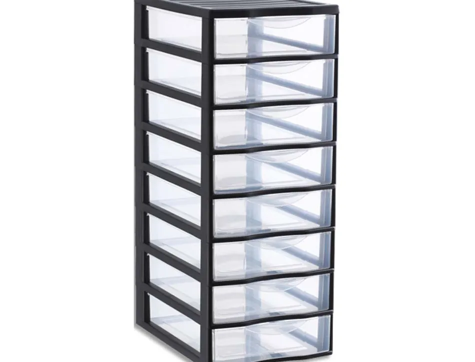 Tour plastique sundis orgamix 8 tiroirs 36,5 x 65 x 26 cm