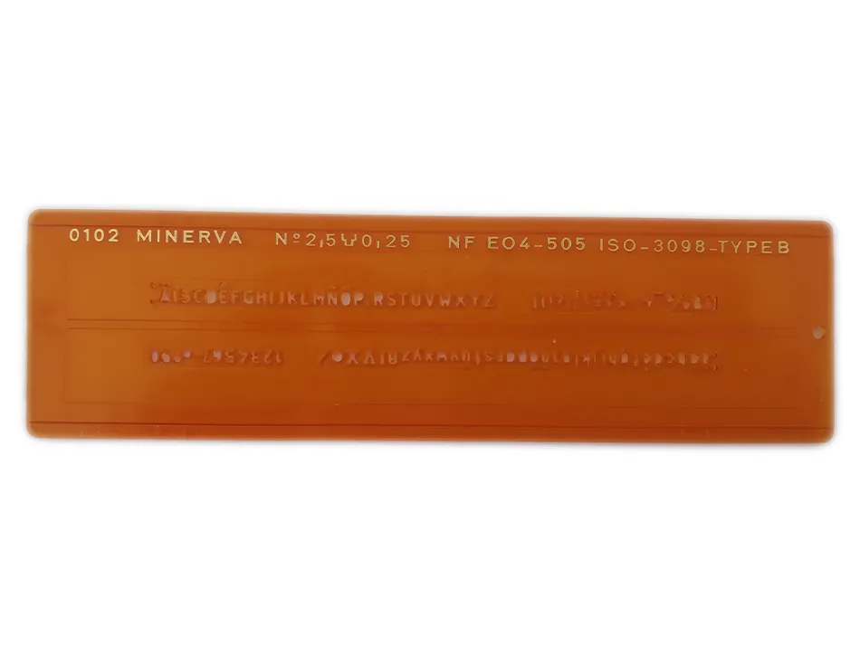 Trace-lettres minerva tracage technique 2.5mm orange