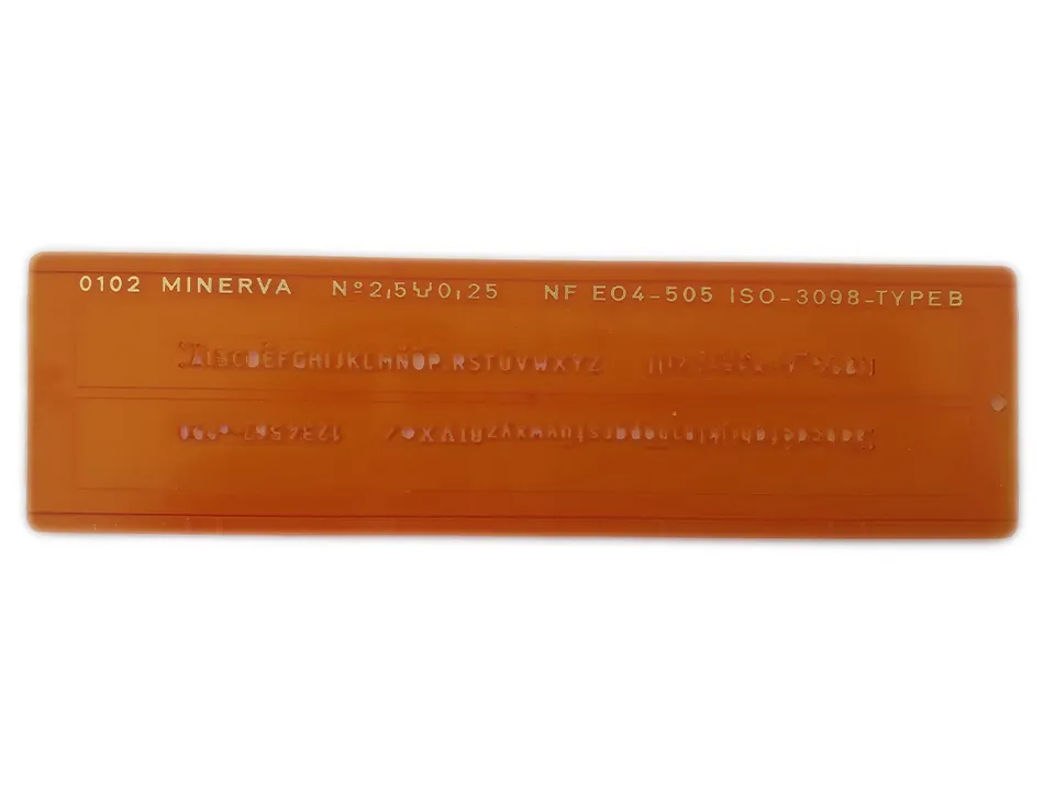 Trace-lettres minerva tracage technique 2.5mm orange
