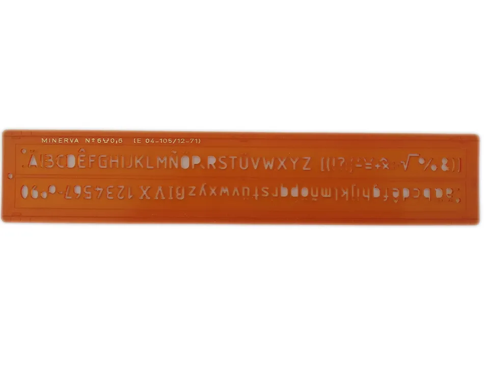 Trace-lettres minerva tracage technique 6mm orange