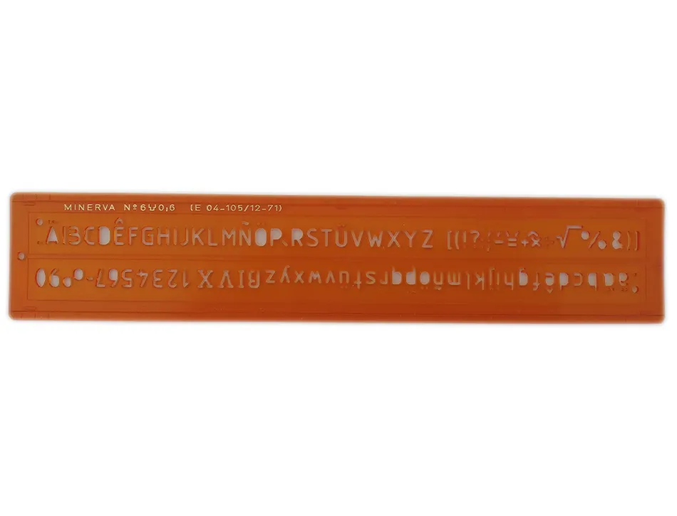 Trace-lettres minerva tracage technique 6mm orange