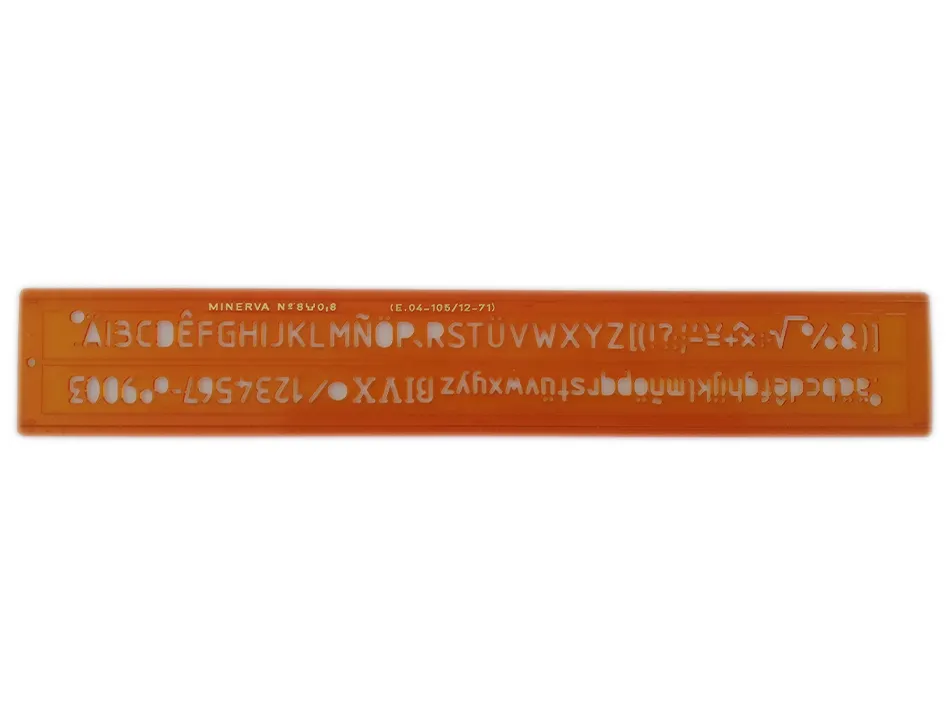 Trace-lettres minerva tracage technique 8mm orange