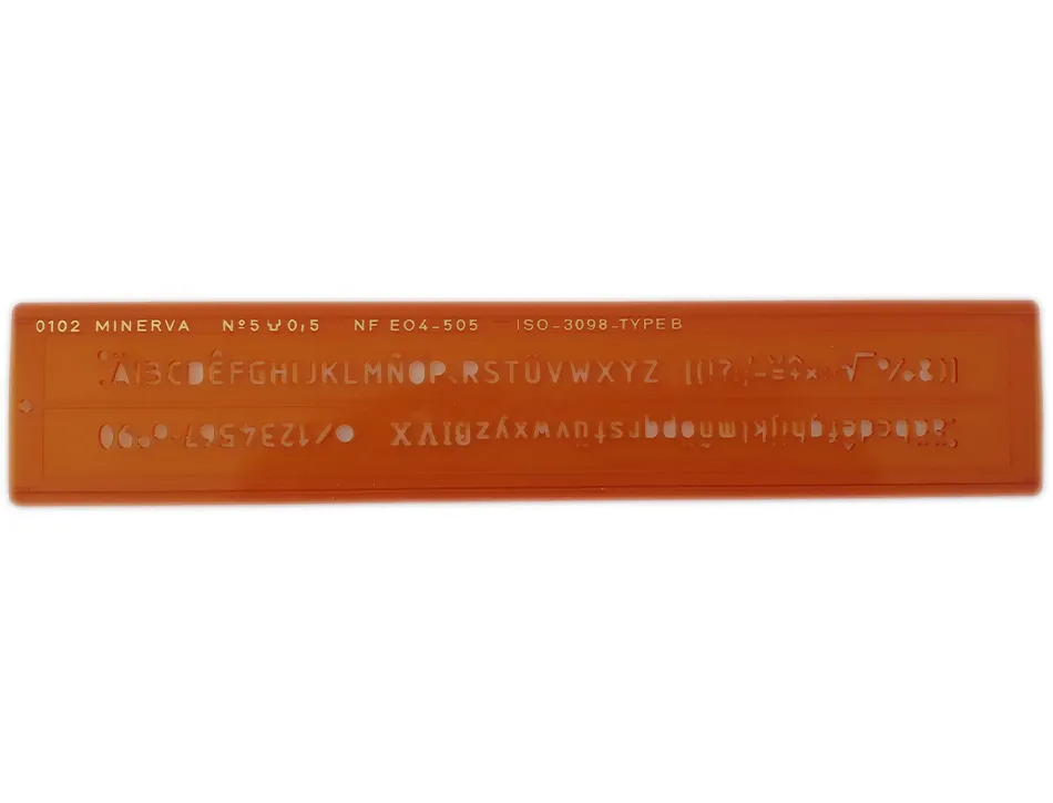 Trace-lettres minerva tracage technique 5mm orange