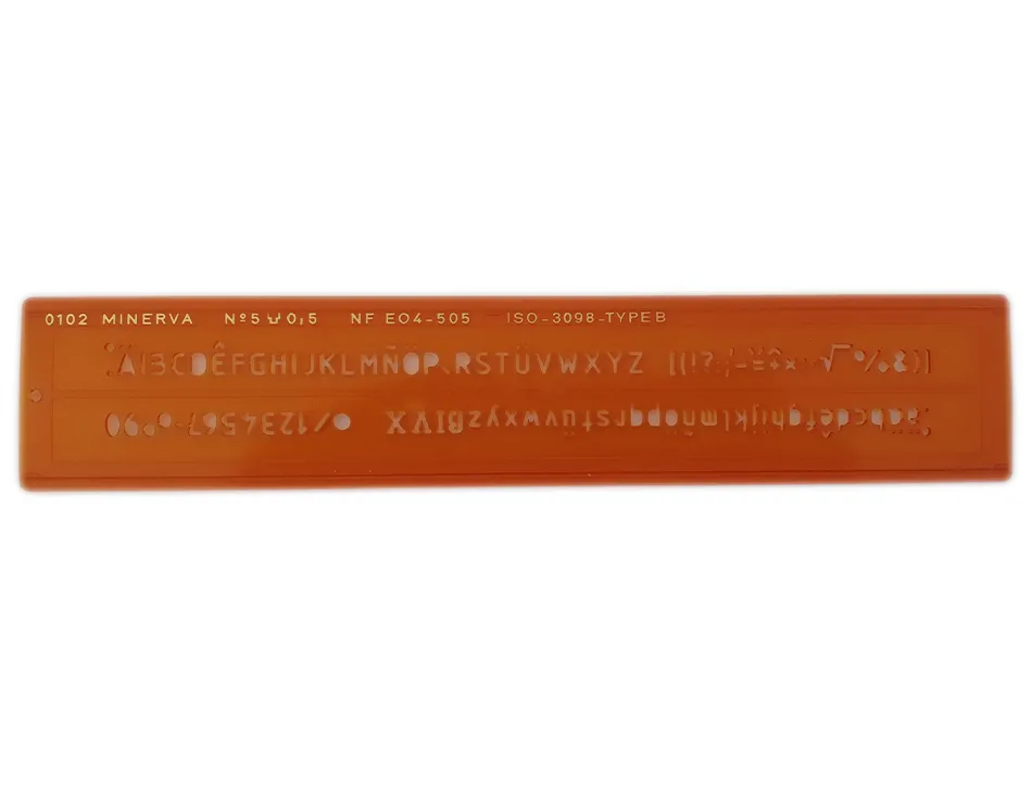 Trace-lettres minerva tracage technique 5mm orange