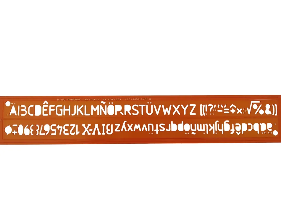 Trace-lettres minerva tracage technique 14mm orange