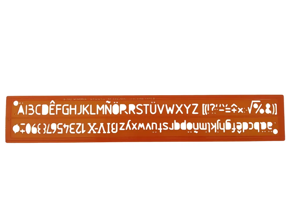 Trace-lettres minerva tracage technique 14mm orange
