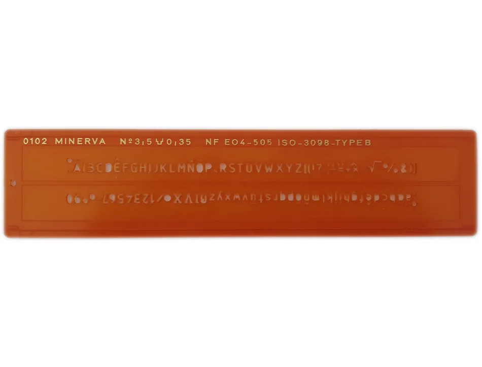 Trace-lettres minerva tracage technique 3.5mm orange