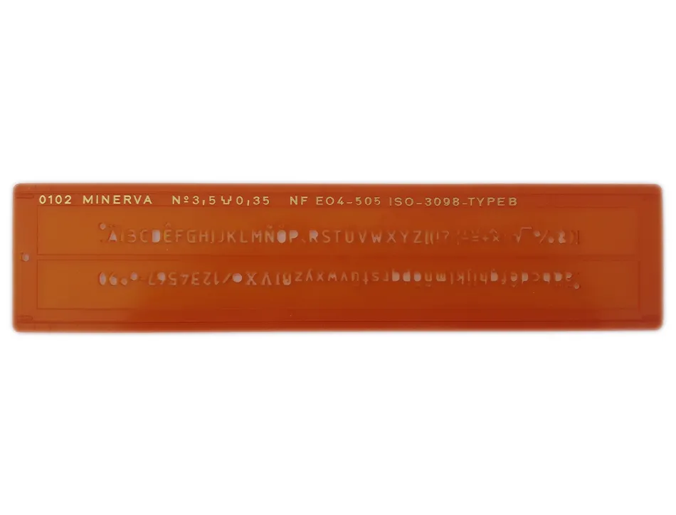 Trace-lettres minerva tracage technique 3.5mm orange