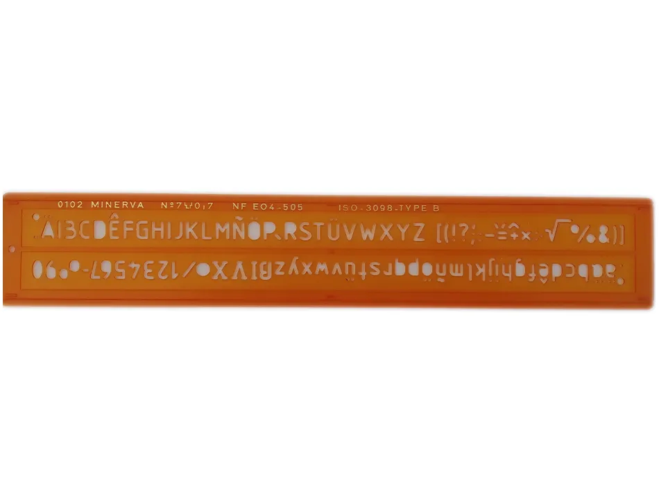 Trace-lettres minerva tracage technique 7mm orange