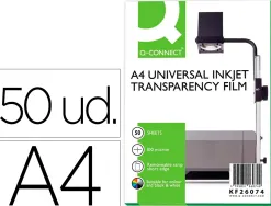 Transparent q-connect économique ohp imprimante jet encre format a4 bande détachable boîte 50 unités