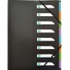 Trieur elba memphis polypropylène a4+ 8 compartiments 3 rabats élastique indexation fiche amovible coloris noir