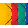 Trieur exacompta carte lustrée 355g a4+ 245x322mm dos agrafé 12 compartiments couverture imprimée 4 coloris assortis