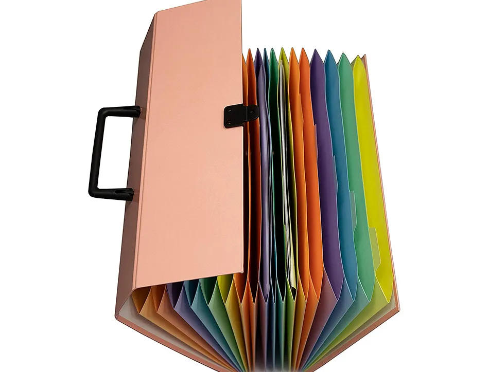 Trieur exacompta familial a poignee aquarel assortie 18 compartiments