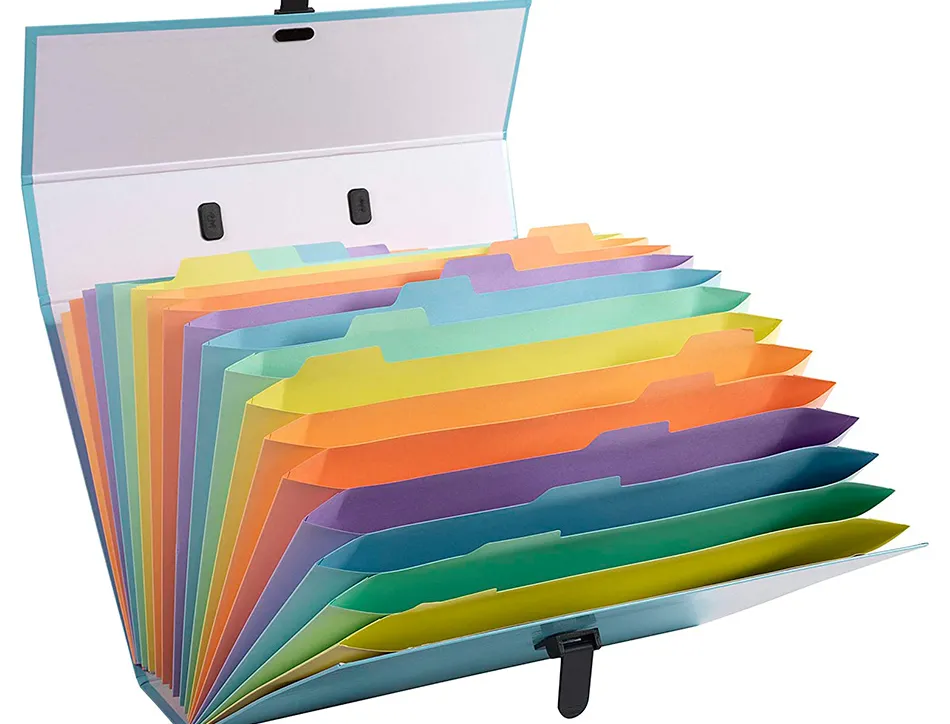 Trieur exacompta familial a poignee aquarel assortie 18 compartiments