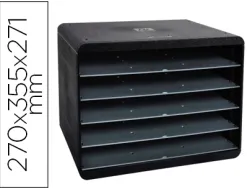 Trieur exacompta horizon ecoblack format à l'italienne 4 compartiments pour docs a4+ 270x355x271mm coloris noir