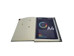 Trieur exacompta ordonator carton recouvert pvc 25x33cm alphanumérique 26 compartiments 850f dos extensible coloris noir