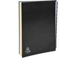 Trieur exacompta ordonator carton recouvert pvc 25x33cm alphabétique 26 compartiments 300f dos extensible coloris noir