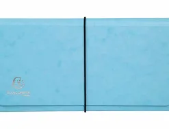 Trieur exacompta pocket 6 compartiments carte lustree 26x13cm coloris aquarel assortis bleu corail mauve