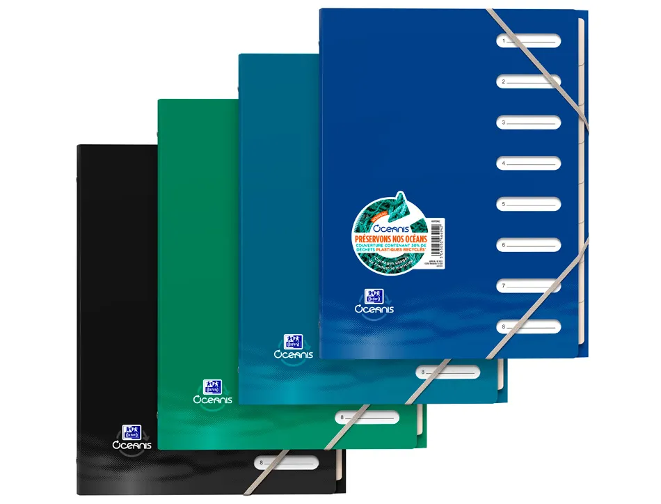 Trieur hamelin oxford school life oceanis a4 polypropylene recycle opaque assorti