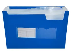 Trieur liderpapel polypropylène a4 210x297mm 700 microns 13 compartiments fermeture élastique translucide coloris bleu